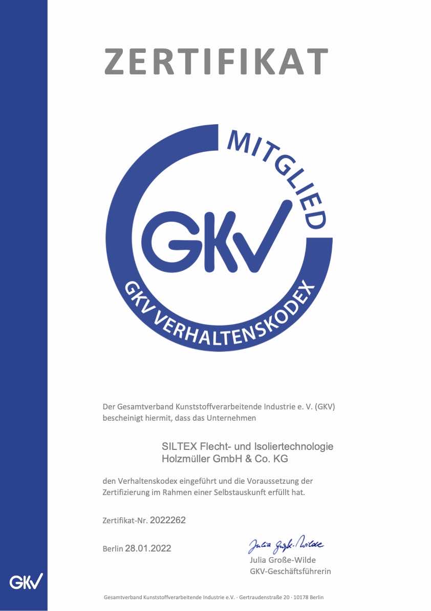 Siltex ISO 9001 Zertifikat